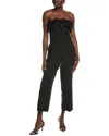 Sam Edelman Organza Trim Strapless Jumpsuit In Black