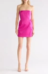 Sam Edelman Strapless Minidress In Fuchsia