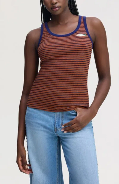 Sam Edelman Stripe Knit Tank In Brown