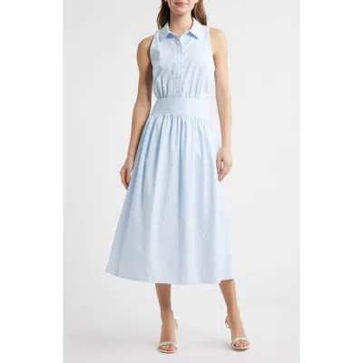 Sam Edelman Stripe Sleeveless Shirtdress In Multi