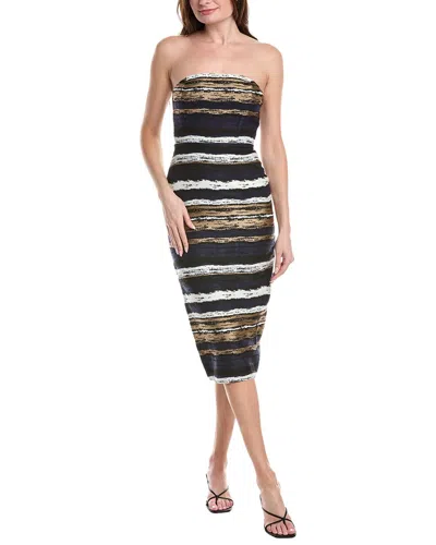 Sam Edelman Striped Midi Dress In Black