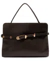 Sam Edelman Structured Florence Medium Leather Satchel Handbag In Chocolate