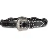 Shop Sam Edelman Studded Scallop Leather Belt In Black
