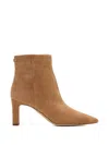 Sam Edelman Suede Pointed-toe Ankle Boots In Brown
