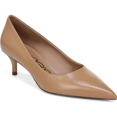 Sam Edelman Summer Pointed Toe Kitten Heel Pump In Brown