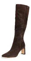 Sam Edelman Sylvia Boots Chocolate Brown In Chocolate Brown