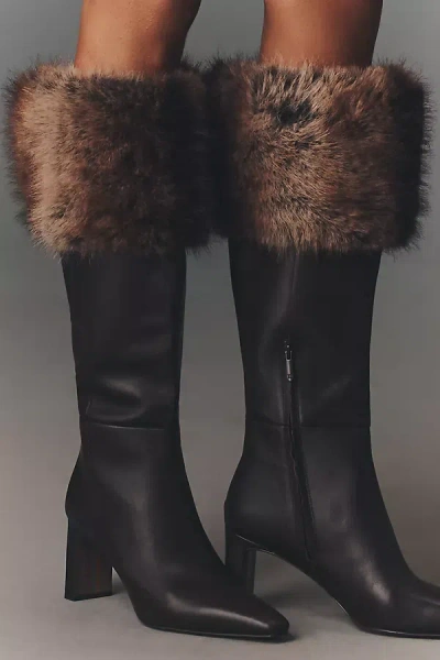 Sam Edelman Sylvia Cozy Faux-fur Cuff Boots In Black