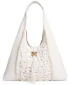 Sam Edelman Sylvia Crochet Raffia Hobo Bag In Eggshell