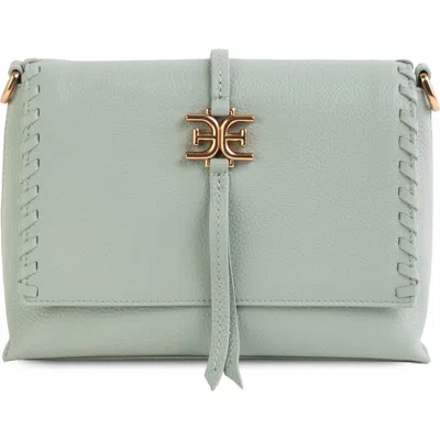 Sam Edelman Sylvia Fold Over Leather Crossbody Bag In Green
