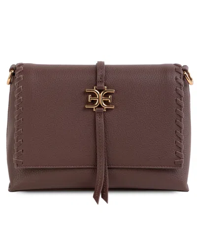 Sam Edelman Sylvia Fold-over Medium Crossbody Bag In Brown
