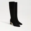 Sam Edelman Sylvia Knee High Boot Black Leather In Black