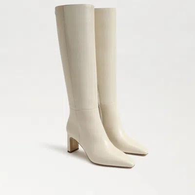 Sam Edelman Sylvia Knee High Boot Modern Ivory Leather In White