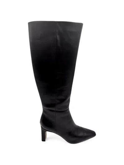 Sam Edelman Sylvia Leather Knee-high Boots In Black