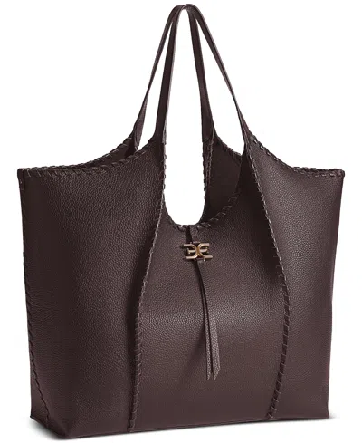 Sam Edelman Sylvia Medium Whipstitch Expandable Tobo In Brown