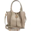 Sam Edelman Sylvia Mini Leather Crossbody Bag In Taupe