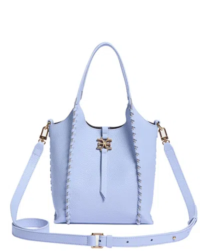 Sam Edelman Sylvia Mini Leather Crossbody In Blue