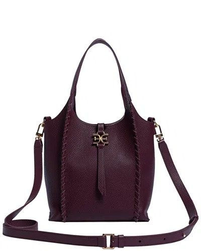 Sam Edelman Sylvia Mini Leather Crossbody In Purple