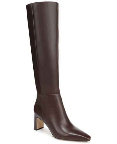 Sam Edelman Sylvia Snip-toe Knee-high Dress Boots In Brown