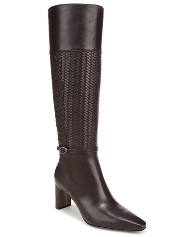 Sam Edelman Sylvia Snip-toe Knee-high Dress Boots In Brown
