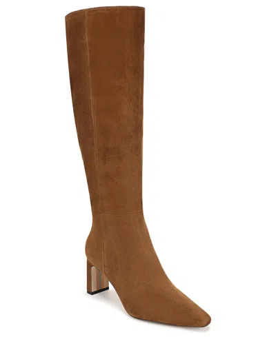 Sam Edelman Sylvia Snip-toe Knee-high Dress Boots In Brown