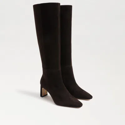 SAM EDELMAN SAM EDELMAN SYLVIA WIDE CALF KNEE HIGH BOOT CHOCOLATE BROWN SUEDE