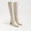 Sam Edelman Sylvia Wide Calf Knee High Boot Modern Ivory Leather In White
