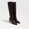 Sam Edelman Sylvia Wide Calf Knee High Boot Spiced Pecan Leather In Brown