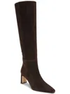 Sam Edelman Sylvia Womens Suede Tall Knee-high Boots In Brown
