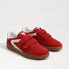 Sam Edelman Talia Velcro Sneaker Red Coral Leather