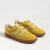 Sam Edelman Talia Velcro Sneaker Sunflower Multi Leather In Yellow