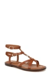 Sam Edelman Teeni Gladiator Sandal Cognac Brown Leather In Rich Cognac