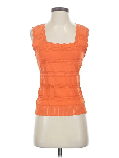 Pre-owned Sam Edelman Tank Top Orange Sweetheart Neckline Tops