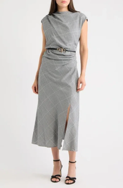 Sam Edelman Taylor Belted Midi Dress In Grey