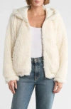 Sam Edelman Teddy Faux Shearling Hooded Jacket In Neutral