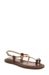 Sam Edelman Tenly Toe-ring Sandals In Beechwood Multi Calf Hair