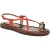 Sam Edelman Tenly Toe Loop Sandal In Orange Sunrise/amber Gold