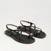 Sam Edelman Tenly Toe Strap Sandal Black Cognac Leather