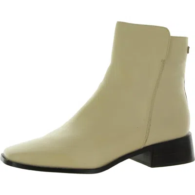 Sam Edelman Thatcher Womens Leather Square Toe Ankle Boots In Green
