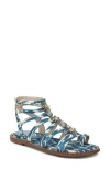 Sam Edelman Tianna Gladiator Sandal Blue Lapis Multi Fabric In Blue Lapis Multi