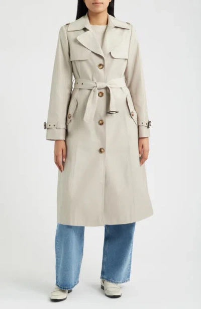 Sam Edelman Tie Belt Trench Coat In Birch
