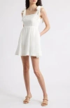 Sam Edelman Tie Strap A-line Minidress In White