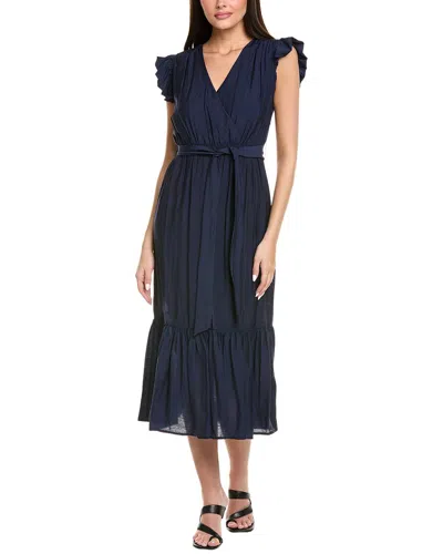 Sam Edelman Tie Waist Midi Dress In Blue