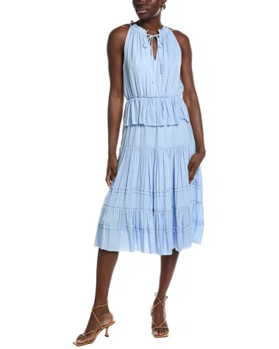 Sam Edelman Tiered Midi Dress In Blue
