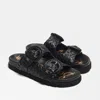 Sam Edelman Tiffanie Slide Footbed Sandal Black Woven Leather In Black