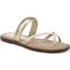 Sam Edelman Tillie Strappy Slide Sandal Modern Ivory Leather In White