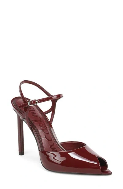 Sam Edelman Tinslie Peep Toe Sandal In French Merlot