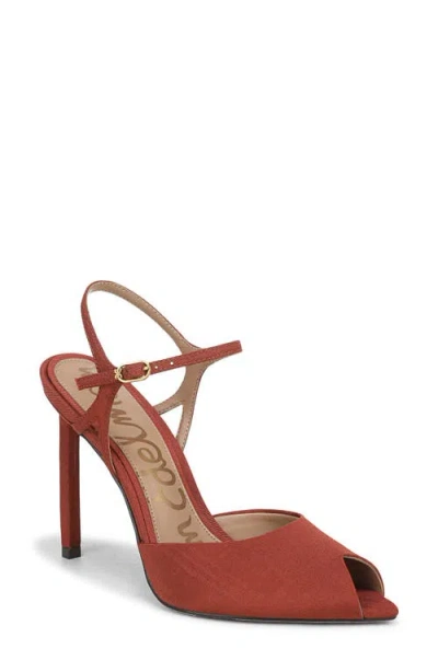 Sam Edelman Tinslie Peep Toe Sandal In Orange