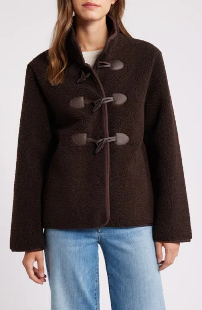 Sam Edelman Toggle Front Faux Shearling Jacket