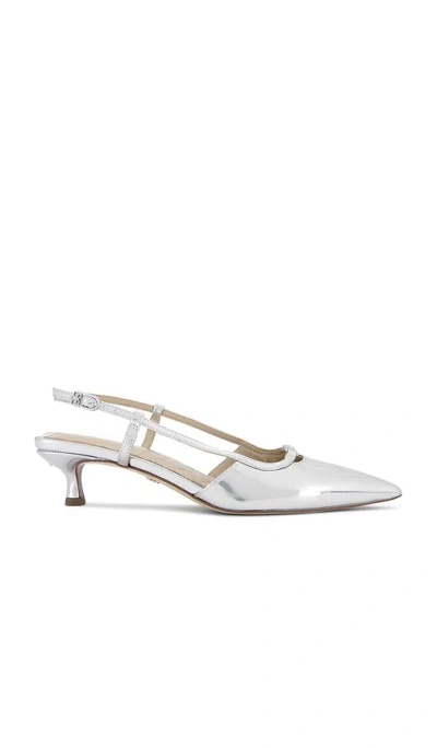 Sam Edelman Toni Sling Back In Metallic Silver