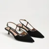 Sam Edelman Toni Slingback Pointed Toe Kitten Heel Pump In Black